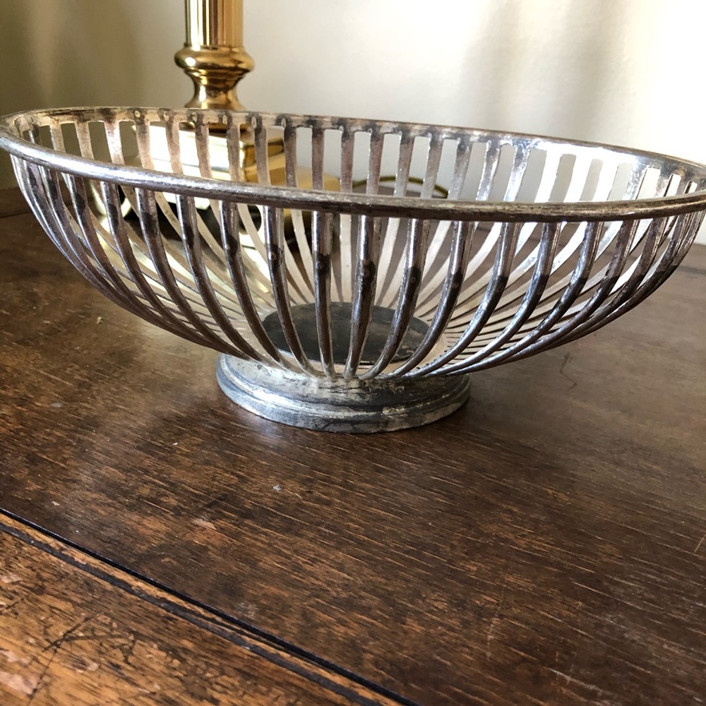 Silver plated bread basket.